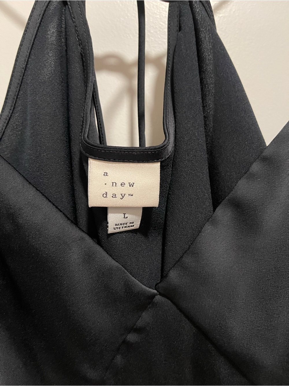 a new day Black Satin Tie-Back Spaghetti Strap Cami - Picture 2 of 3